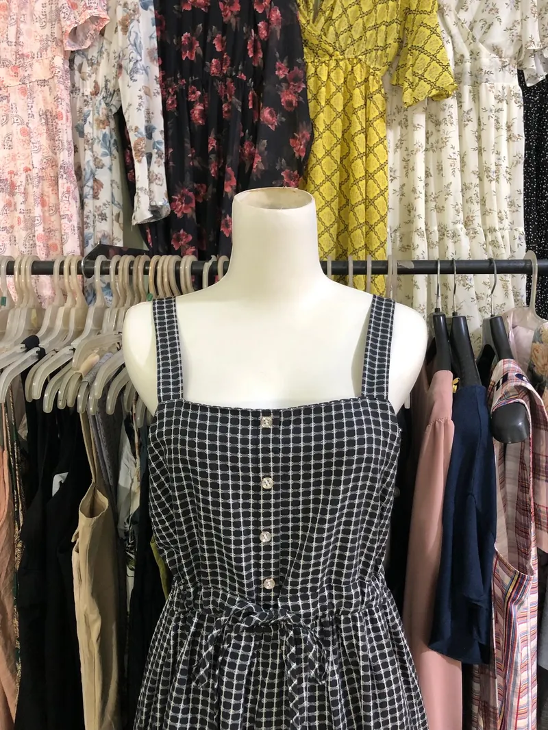 Casual Casual dress Wanita white black photo 1