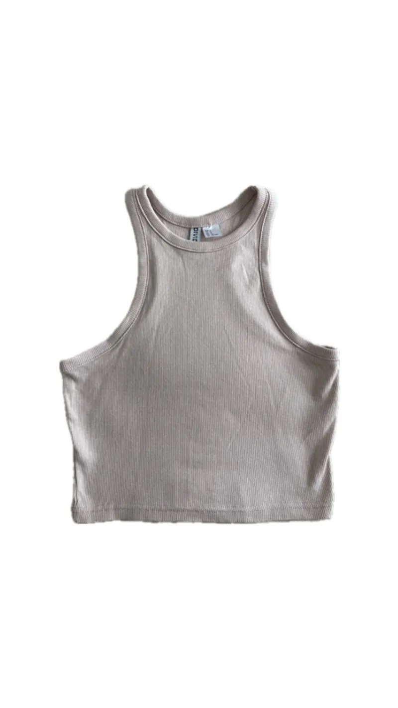 H&M Baby Pink Sleeveless Crop Top  photo 1
