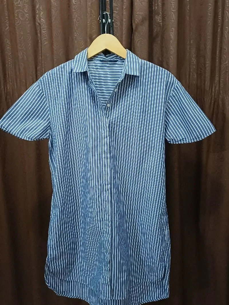 Kemeja salur tangan pendek photo 1