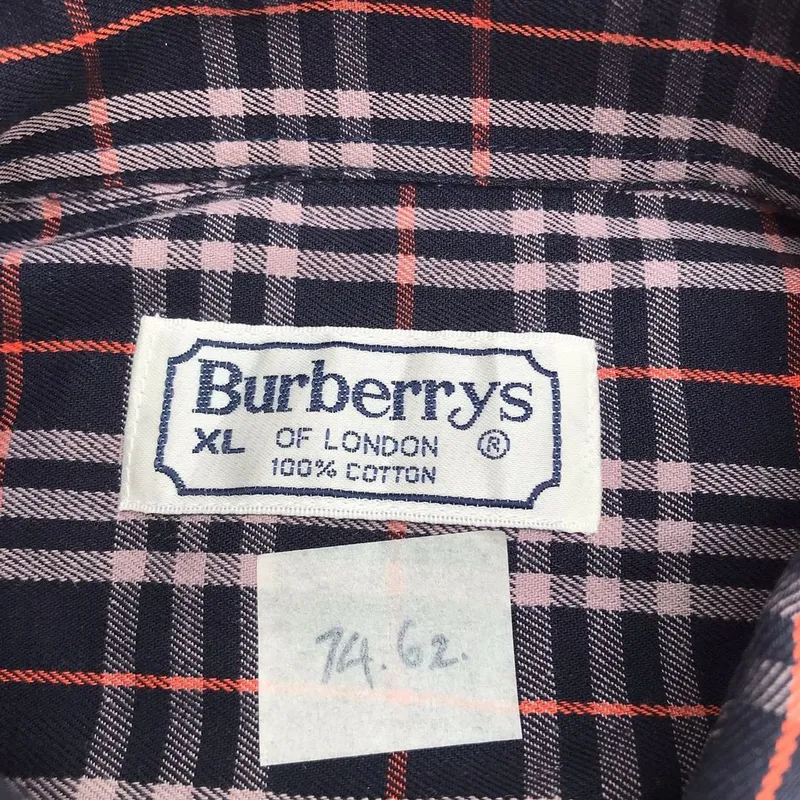 Burberry Vintage Casual Casual shirt Pria navy Preloved