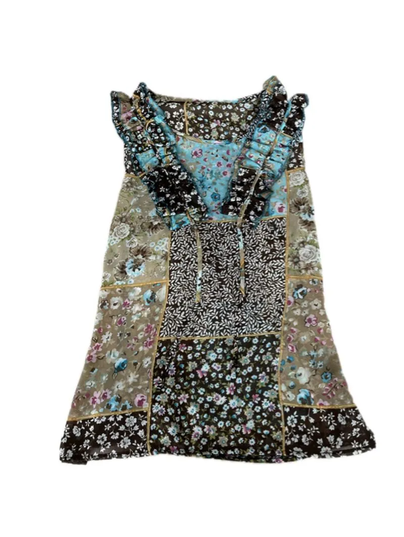 Vintage Y2K Abstract Floral Design See-through Top  photo 1