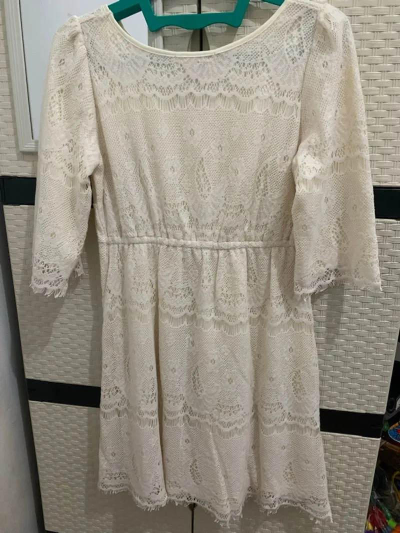 Midi dress broken white photo 1