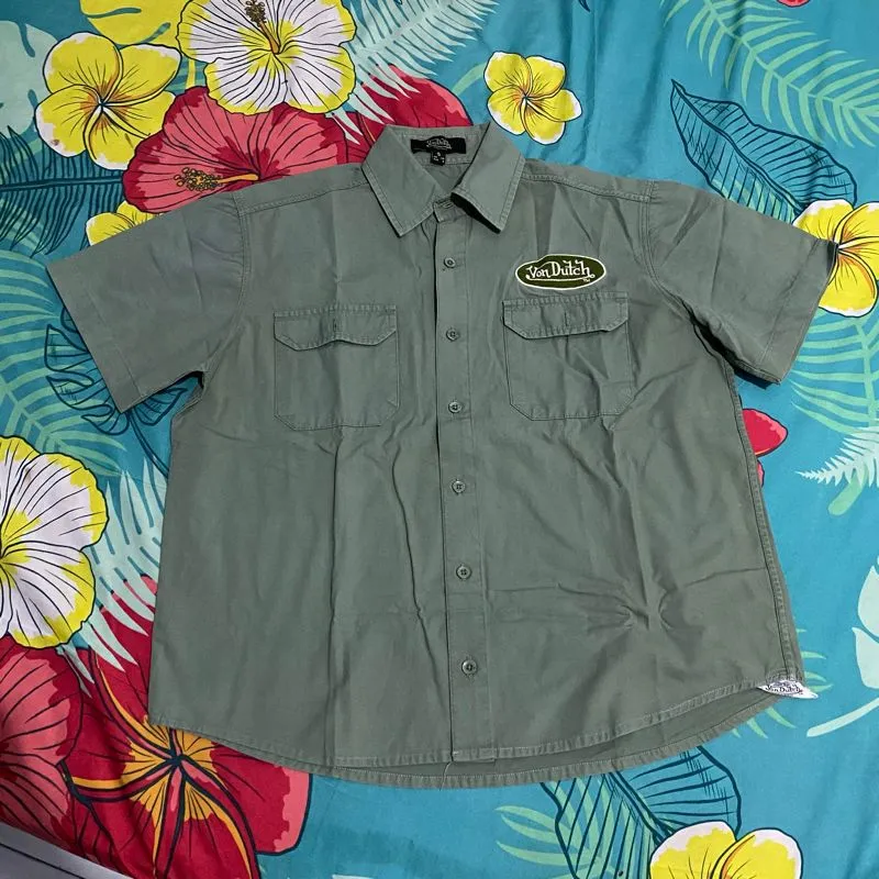 Workshirt VonDutch Sage Green photo 1
