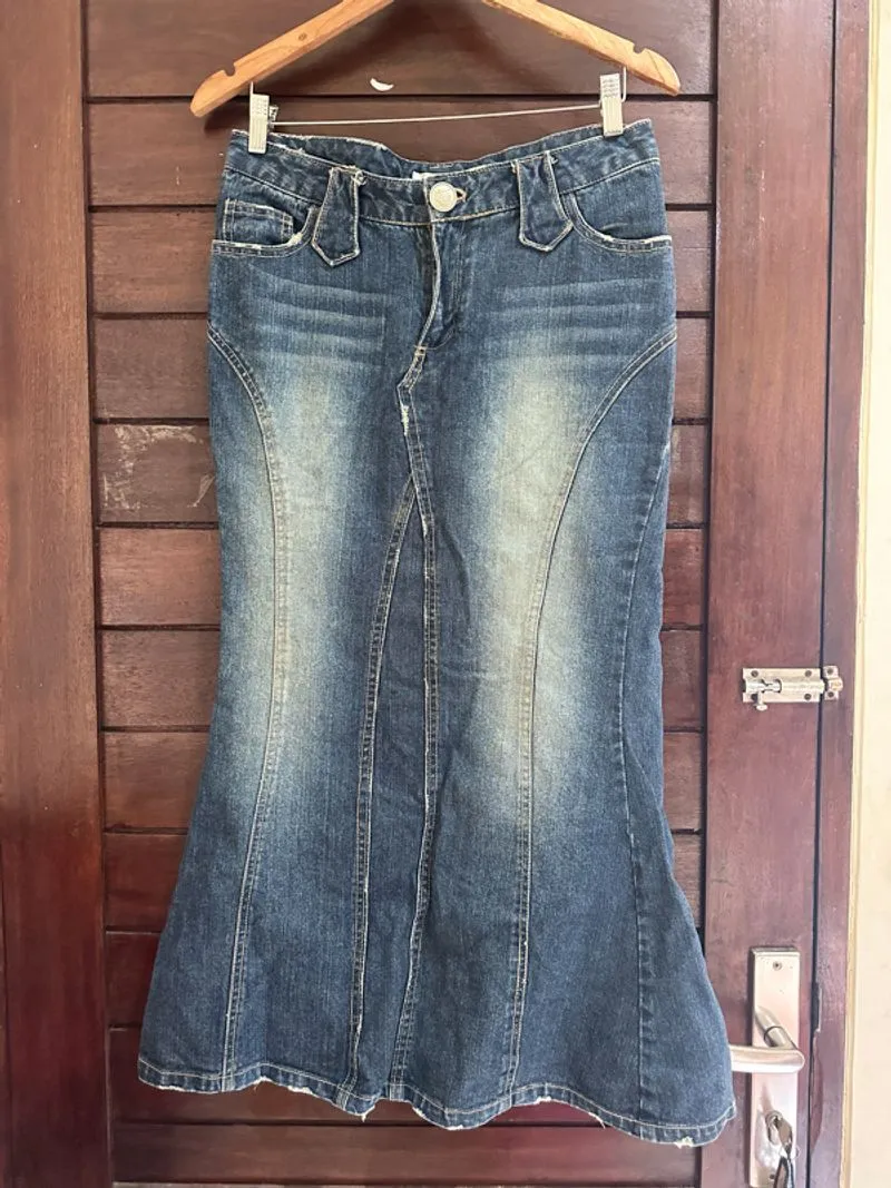 Long denim skirt photo 1