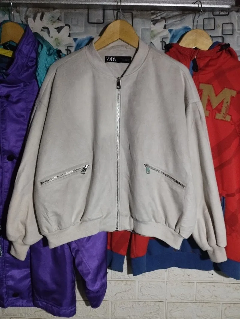 Jaket Bomber Suede ZARA photo 1