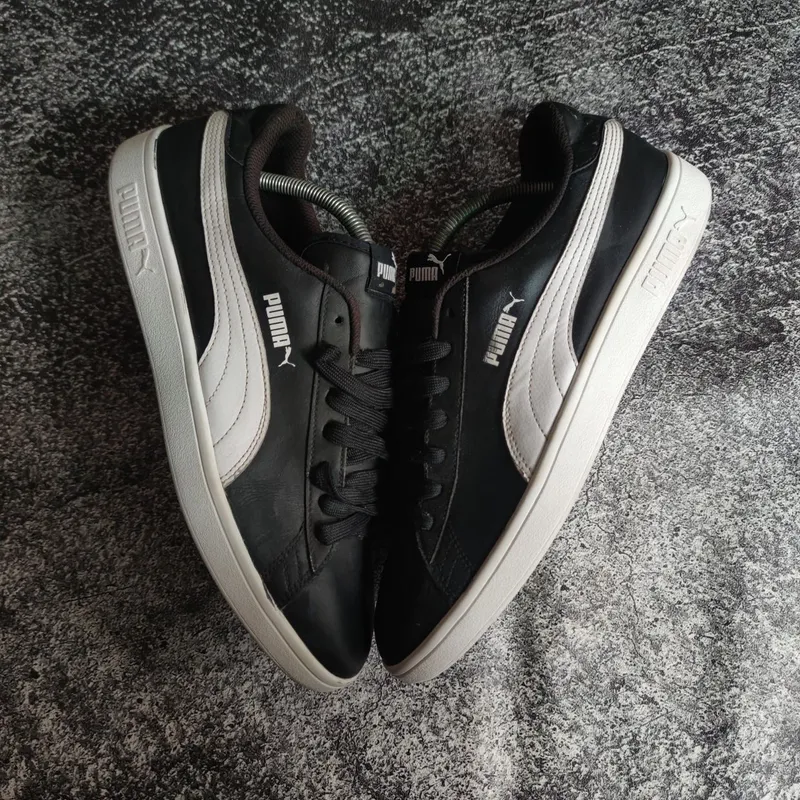 Puma Sportswear Casual Sneakers Pria white black photo 1