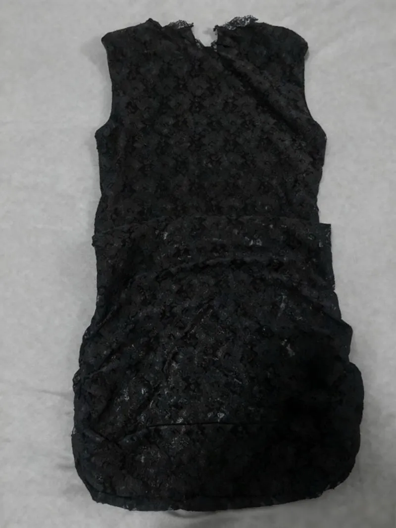 black lace midi dress photo 1