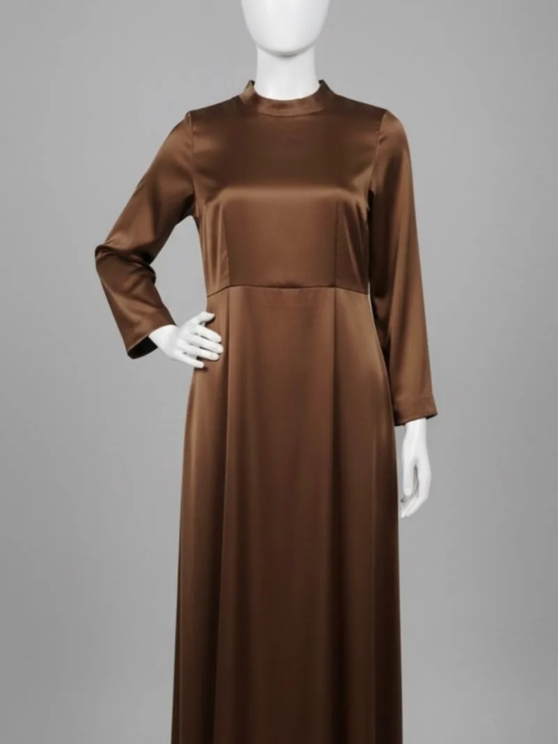 🤎 Gamis Coklat Polos – Simple, Elegan & Nyaman Dipakai Hari photo 1