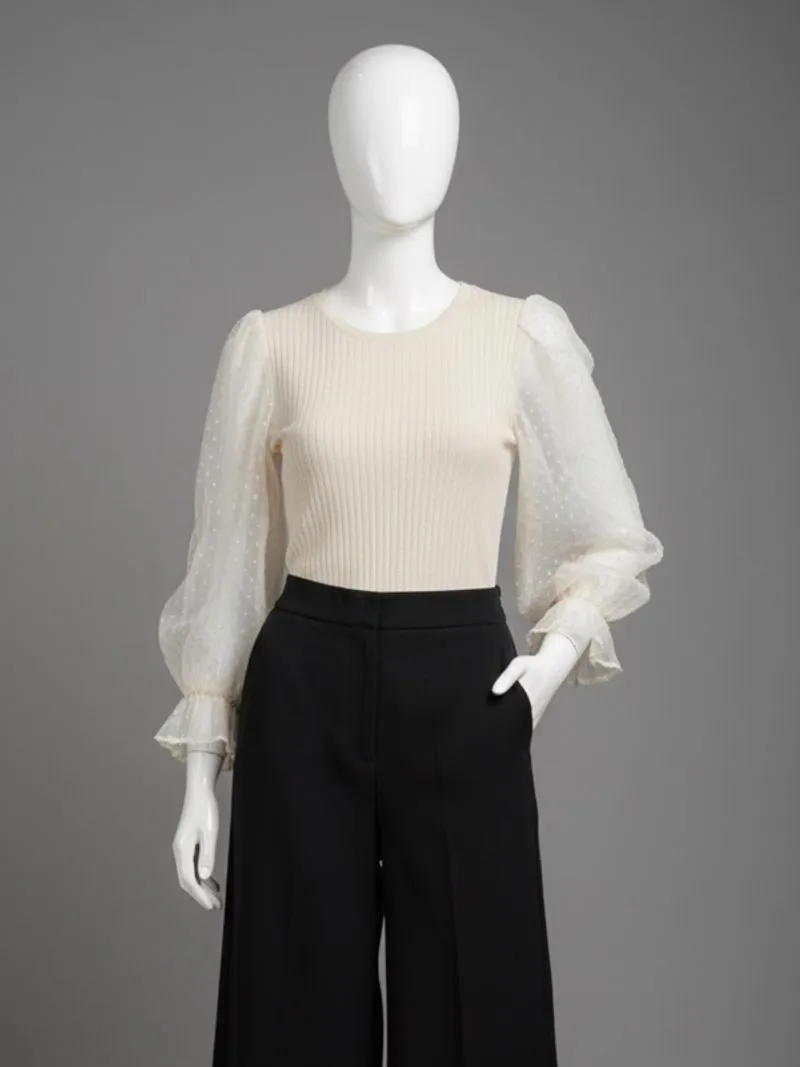 Blouse cream Elegant & Feminine Look! photo 1