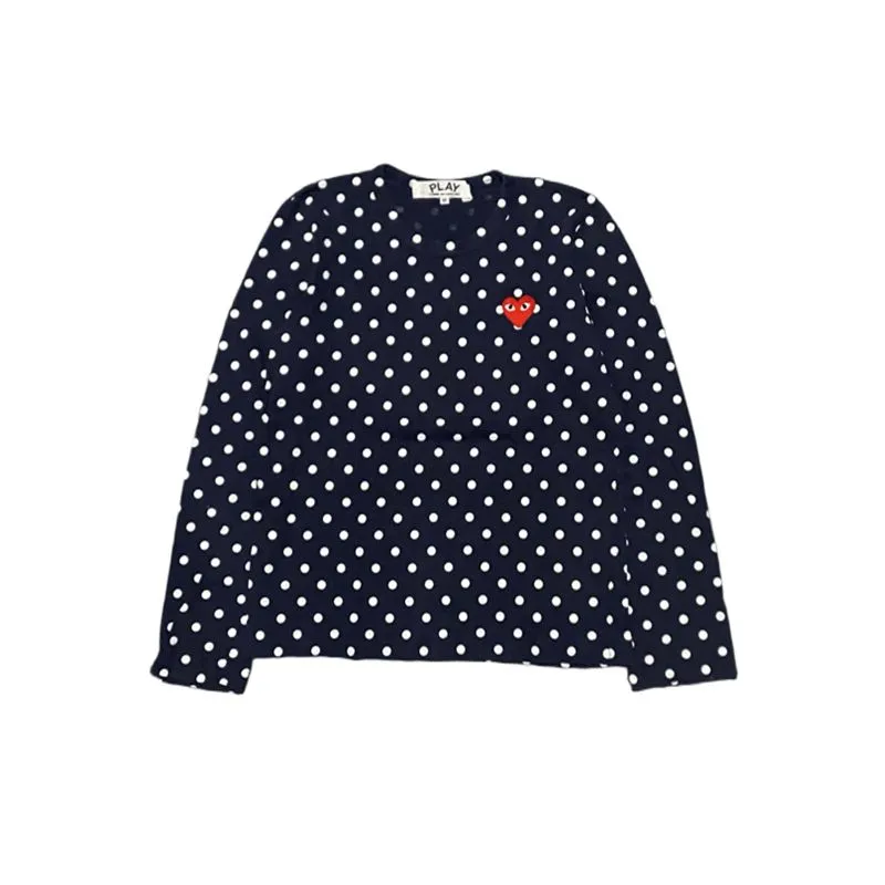 Play CDG Navy Polkadot Longsleeve photo 1