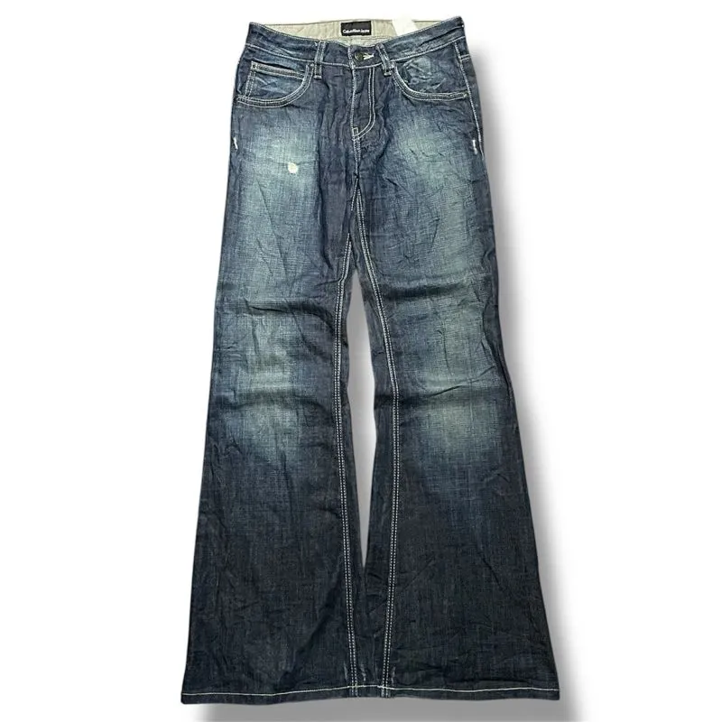Calvin klein flare bootcut washed y2k japanese brand vintage photo 1