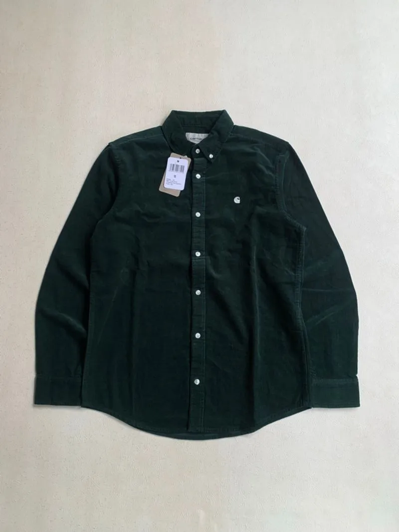 Carhartt WIP L/S Madison Fine Cord Shirt Conifer/Wax photo 1
