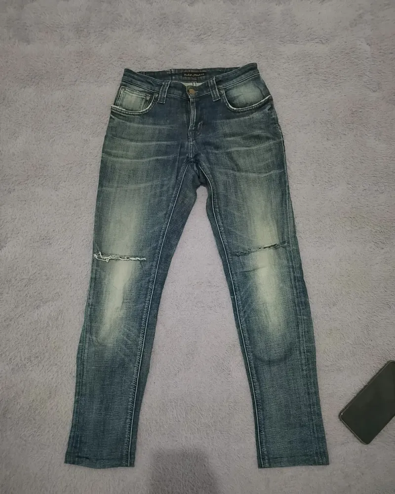 Nudie Vintage Casual Skinny jeans Wanita gray photo 1