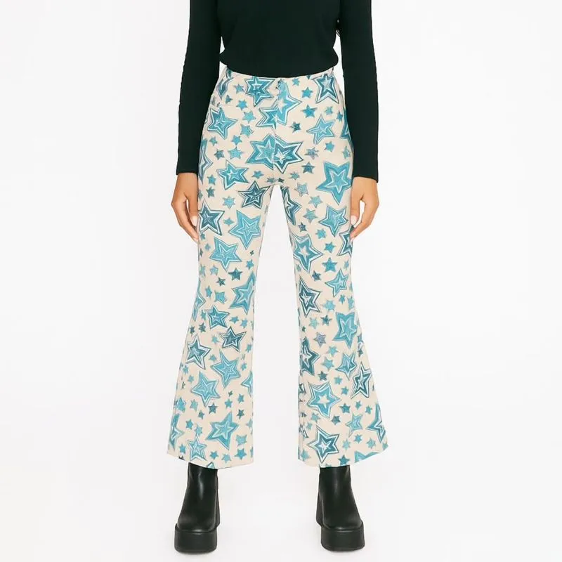 🔥Y2K Super Flared Pants Printed Star 🔥 photo 1