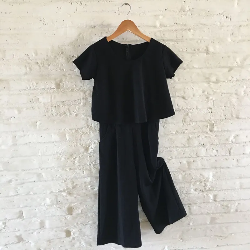 Minimalist Casual Jumpsuit Wanita black photo 1