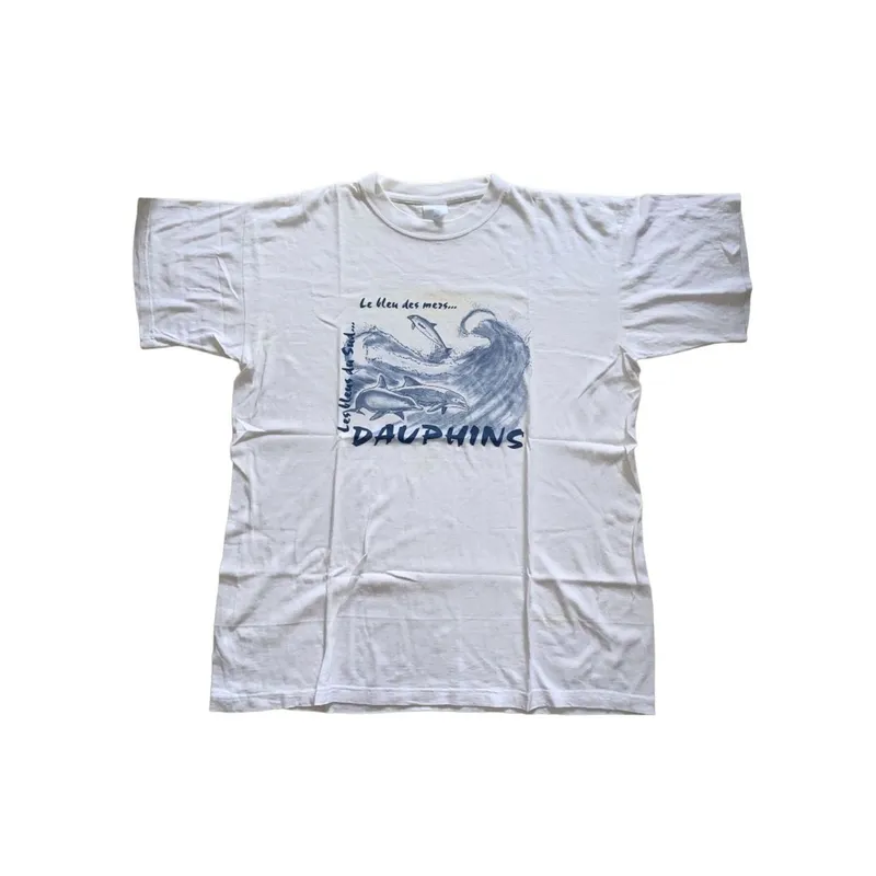 Vintage Casual T-shirt Pria white photo 1