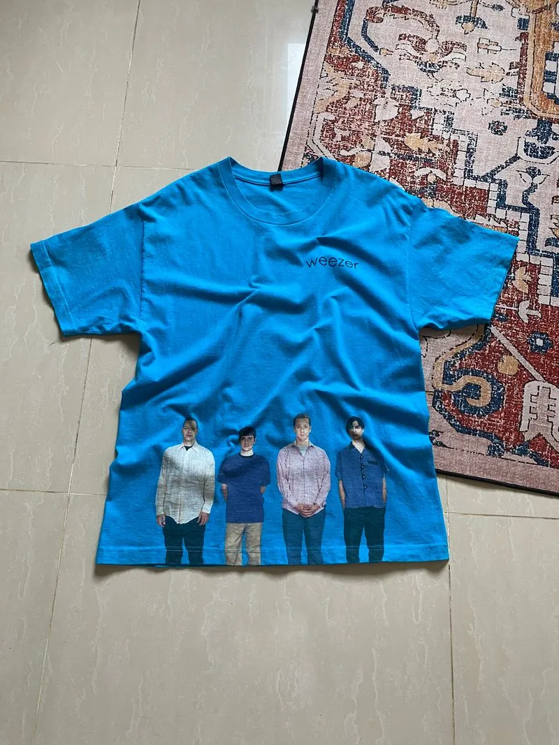 Vtg Weezer 00s Blue Album Tshirt photo 1