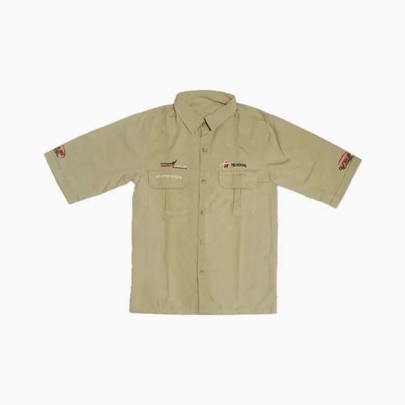Casual Reworked Casual shirt Pria tan photo 1