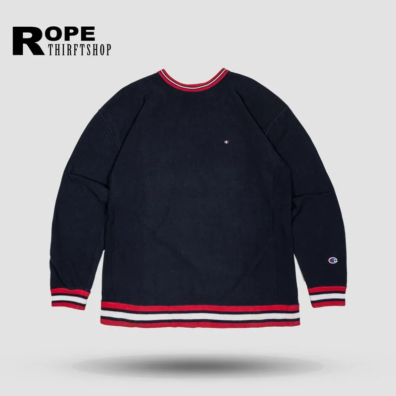 Vintage CHAMPION Reverseweave Red Stripe collar  photo 1