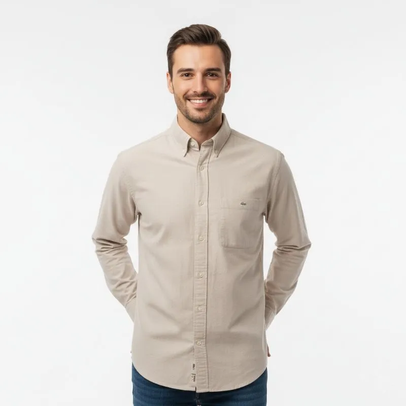 Kemeja Long Sleeve LACOSTE Corduroy grey Size XL photo 1