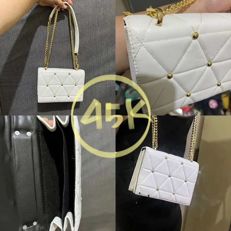 Luxury Minimalist Shoulder bag Wanita gold white photo 1