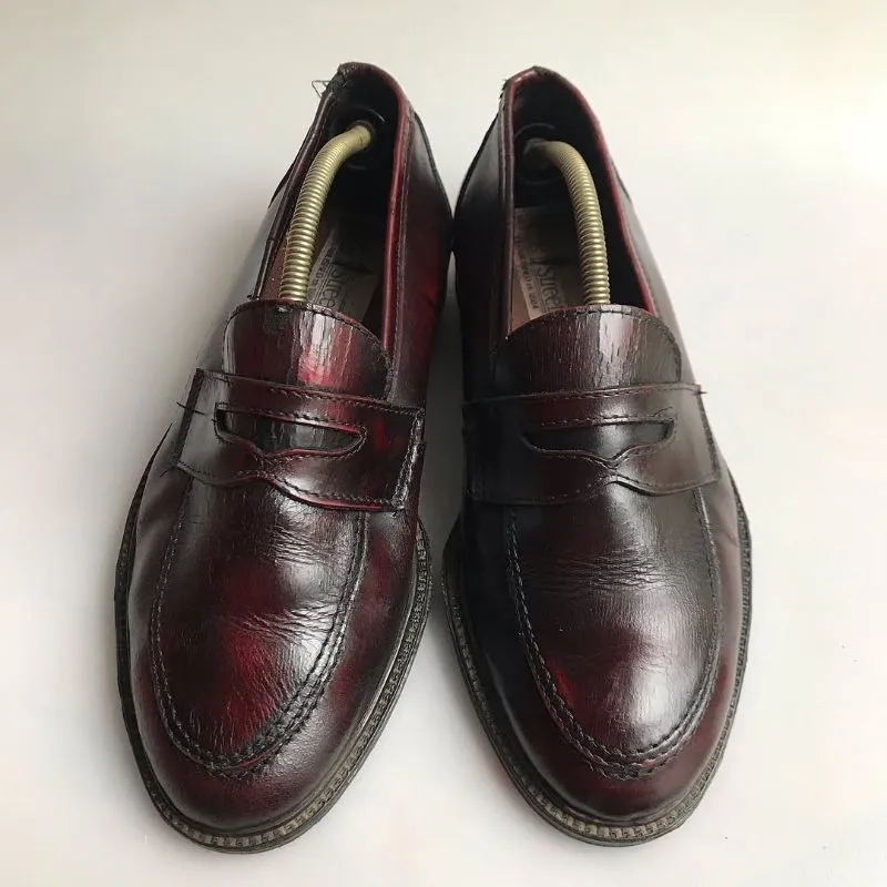 Vintage King Street 5073 Italy penny loafer burgundy Rub off photo 1