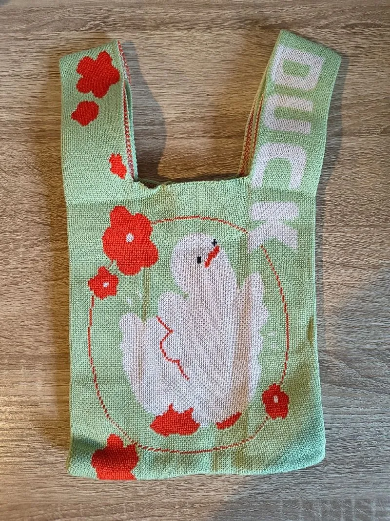 Tas rajut kecil motif bebek (knitted bag Kores cute) photo 1