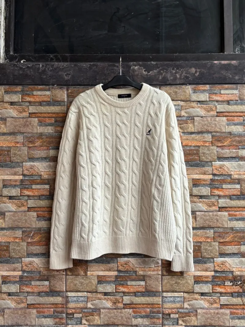 [Termurah] Kangol Cable Knitwear Broken White Good Condition photo 1