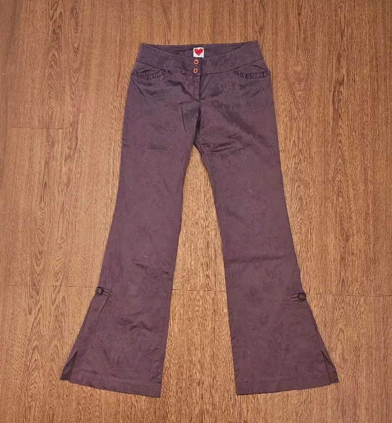 Moss club vintage floral chinese flare pants photo 1