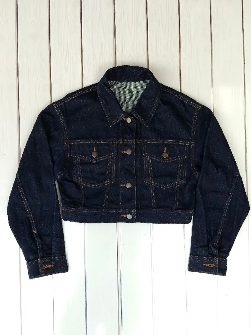 GU jaket trucker denim crop photo 1