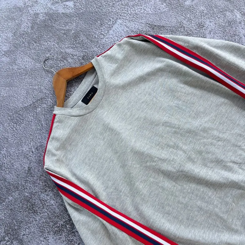 Crewneck Zara Taped Grey Original Second photo 1