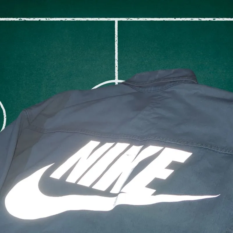 NIKE BIG SWOOSH DENIM REFLEKTIF LUXURY RARE ITEM !! photo 1