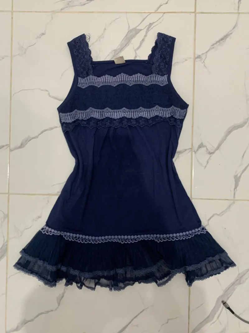 axes femme navy top photo 1