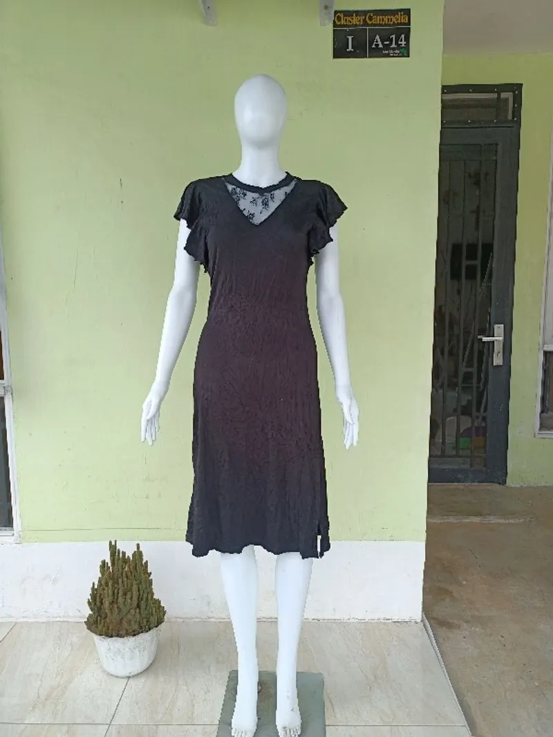 DRESS MALAM BAHAN ADEM SUPER LEMBUT photo 1