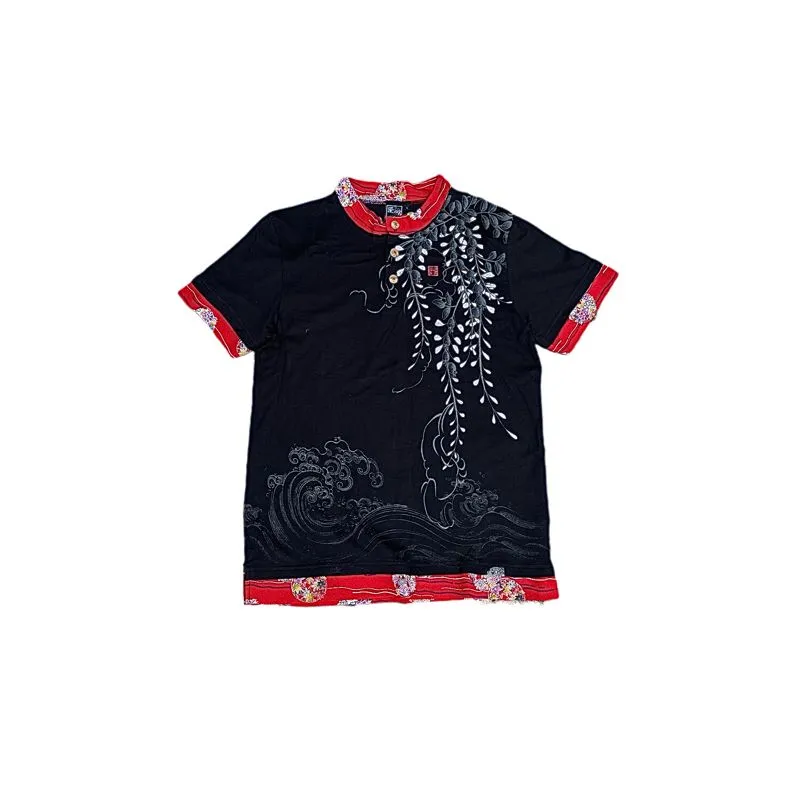 Japanese brand Grunge Indie Polo shirt Pria black photo 1