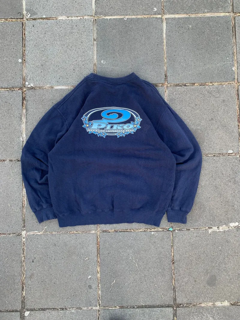 Piko Sports Streetwear Sportswear Sweatshirt Pria navy