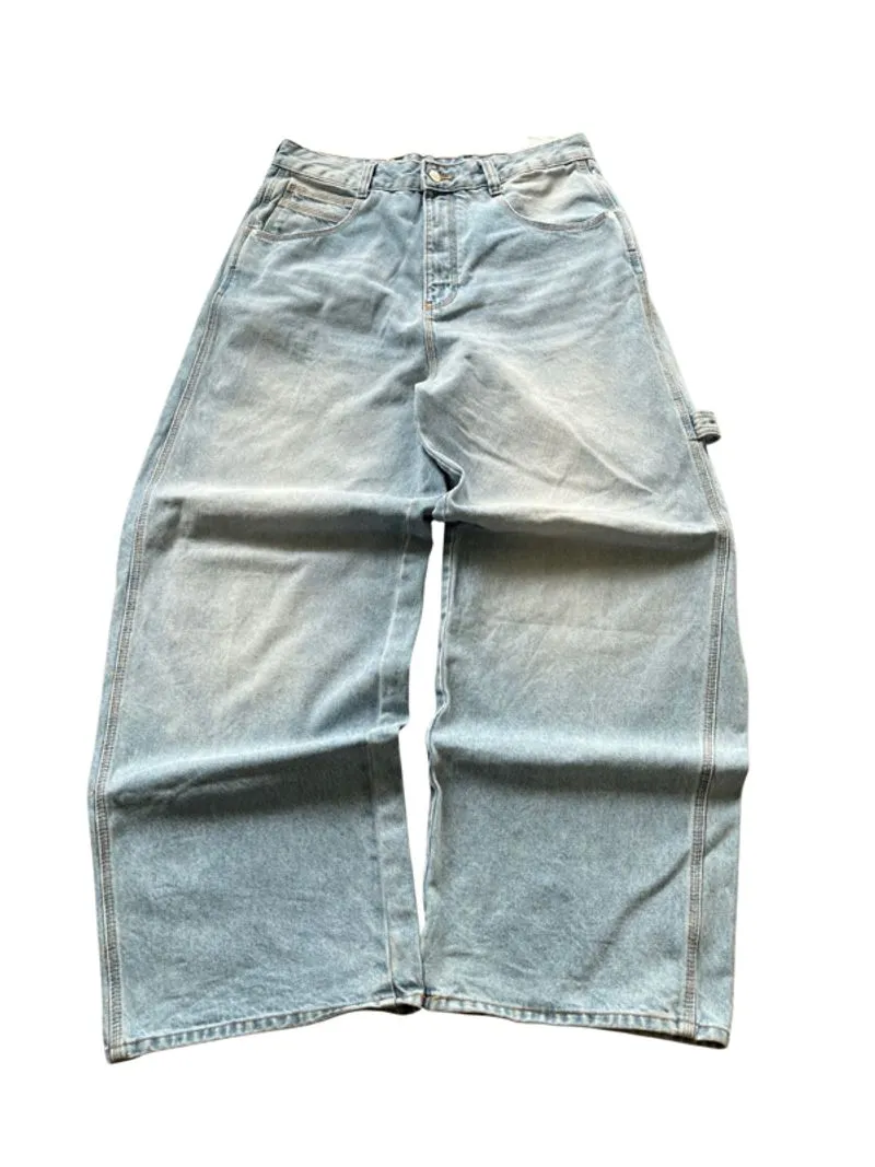 Pull&Bear Super Baggy Carpenter Light Blue Jeans photo 1