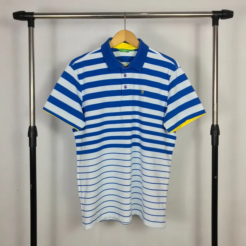 Hazzys Casual Polo shirt Pria white blue photo 1