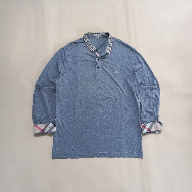 Burberry Polo Shirt Long Sleeve Grey photo 1