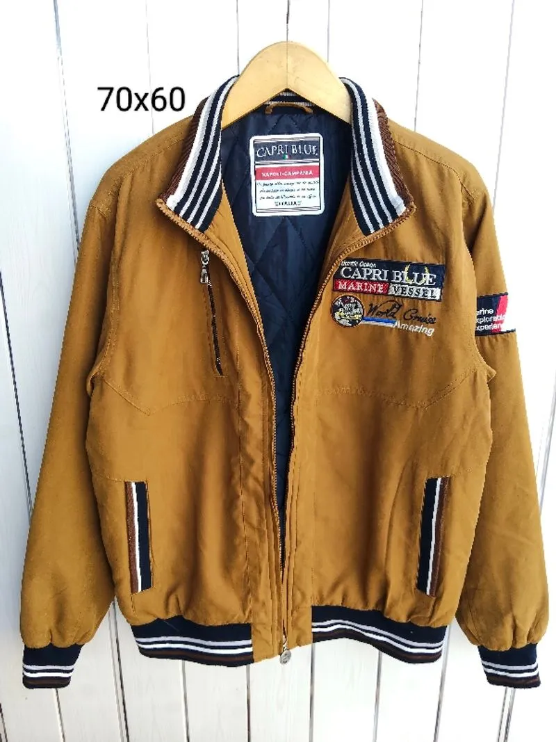 CAPRI BLUE jaket casual bomber varsity photo 1