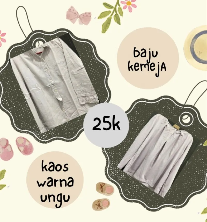 Casual Wanita purple gray photo 1