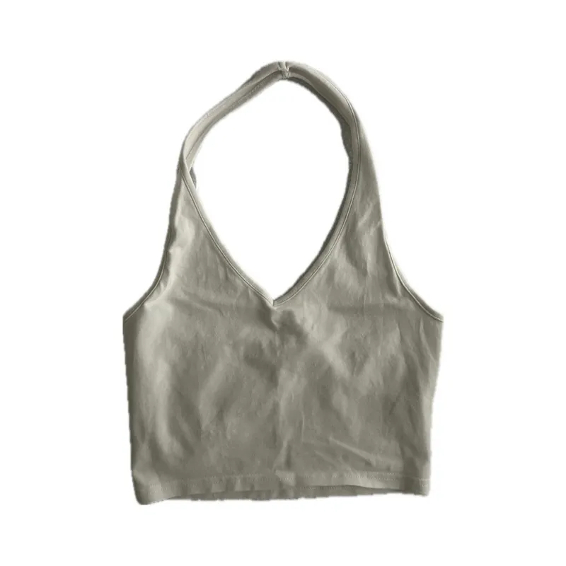 H&M Minimalist Casual Crop top Wanita white photo 1