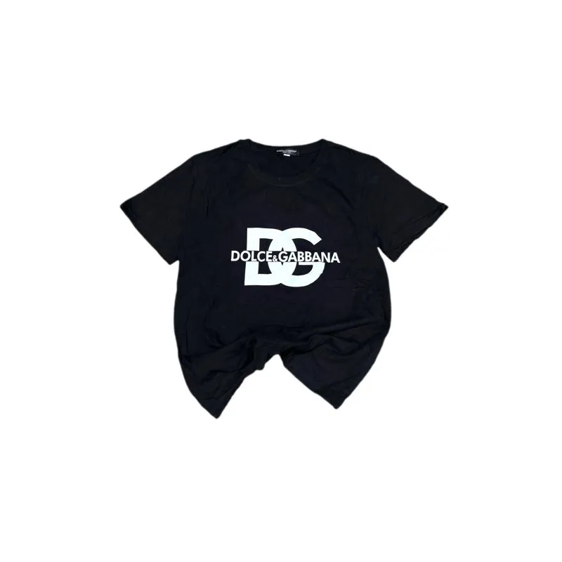 Dolce&Gabbana Italy Printed Script Logo Black Tee photo 1
