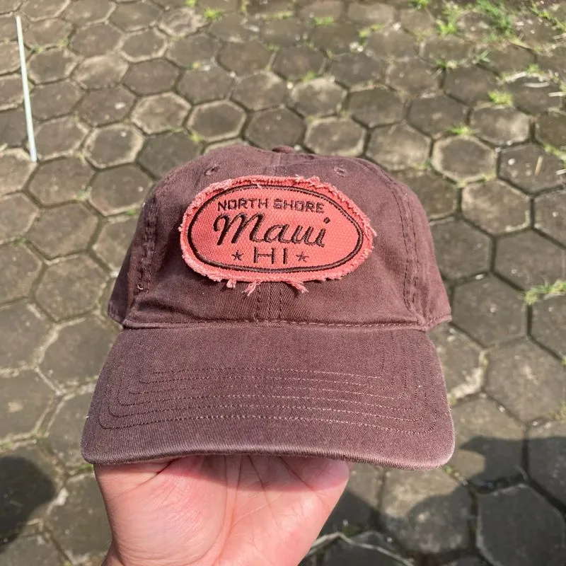 Vintage Brown Ouray Maui Hawaii Patch Cap photo 1
