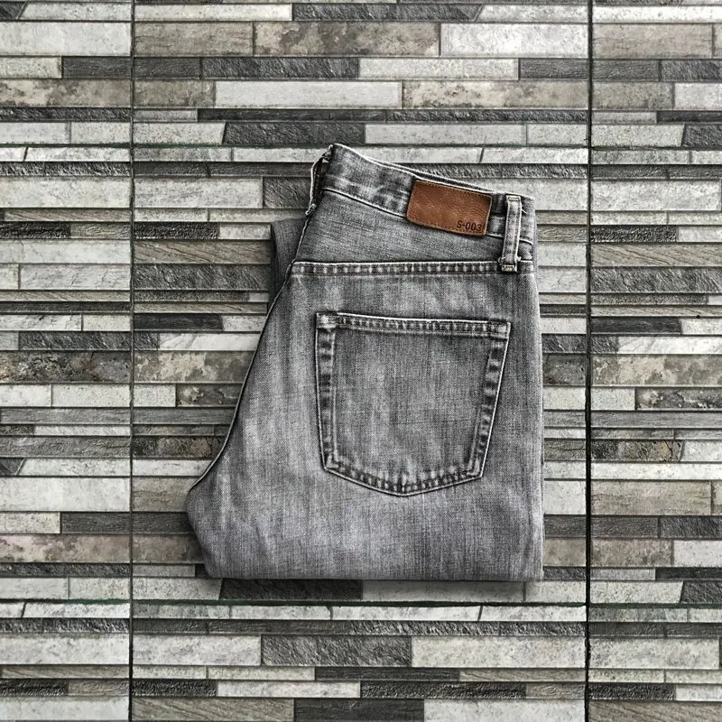 UNIQLO JAPANESE S003 STRAIGHT FIT GREY WASHED JEANS photo 1