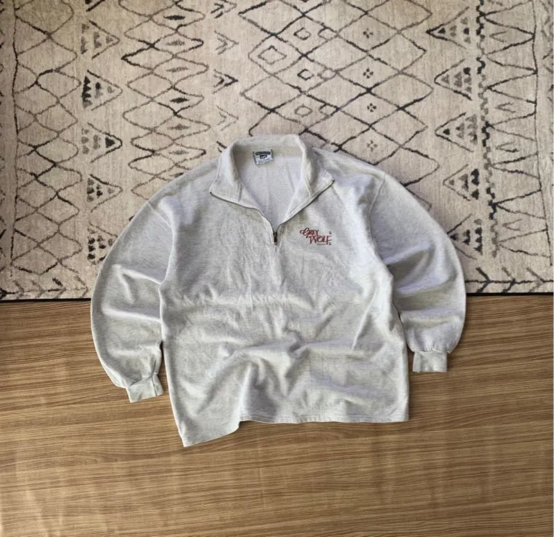 Vintage Halfzip Lee Grey Wolf photo 1