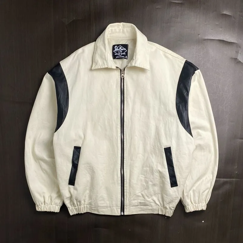 RE BORN BLOUSON CANVAS JACKET ( BROKEN WHITE ) photo 1