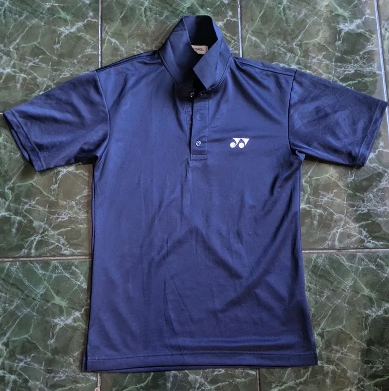 Yonex Kaos Kerah Navy Logo Bordir photo 1