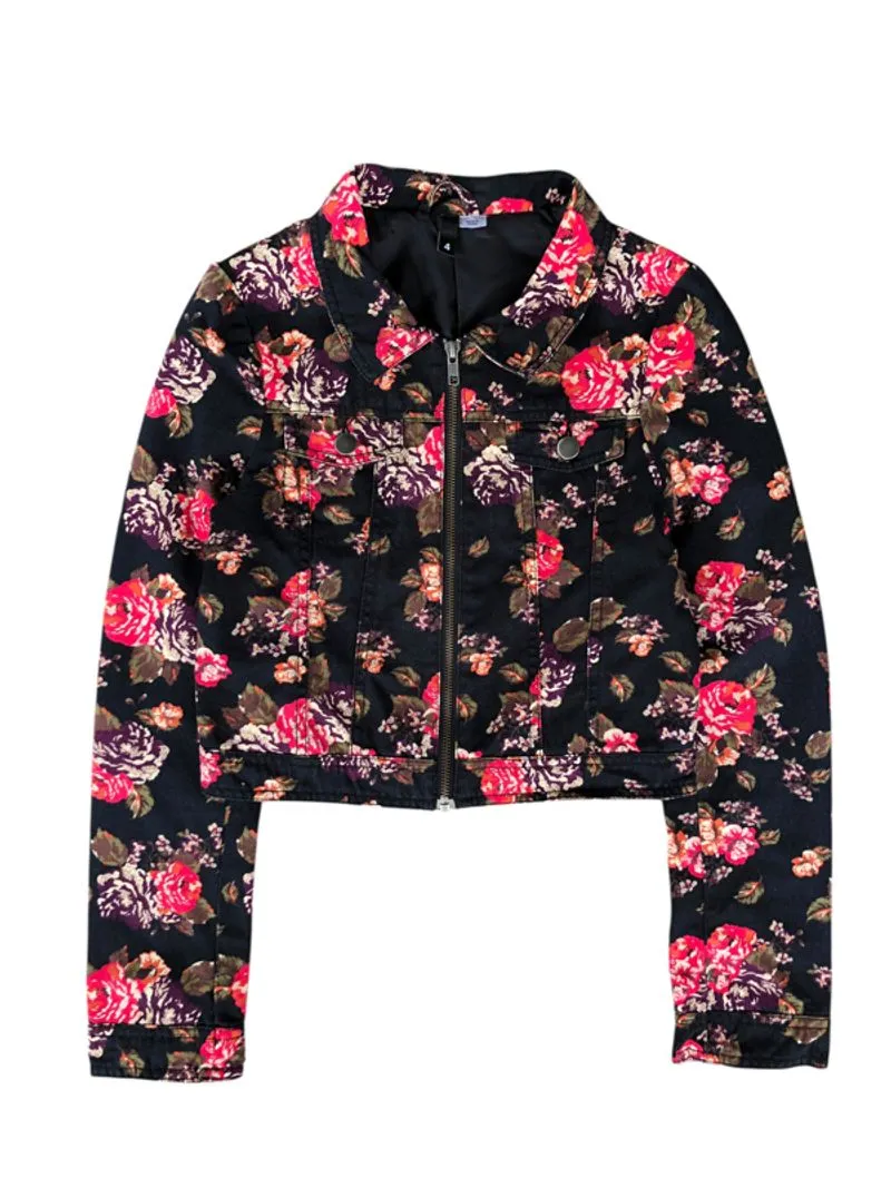 CROPPED H&M FLORAL JACKET photo 1