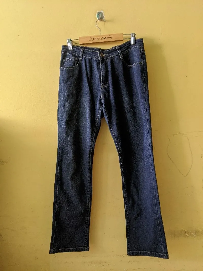Voir Korea Women's Denim Blue Soft Jeans Pants photo 1